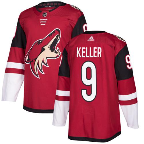 Adidas Men Arizona Coyotes 9 Clayton Keller Maroon Home Authentic Stitched NHL Jersey